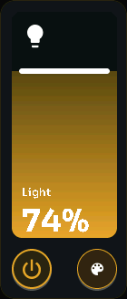 Light card, 1 columns by 3 rows