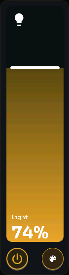 Light card, 1 columns by 5 rows