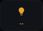 Light — simple toggle card, 1 columns by 1 rows