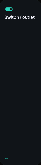 Switch / outlet card, 1 columns by 5 rows