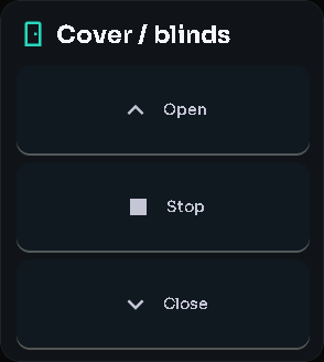 Cover / blinds card, 2 columns by 3 rows