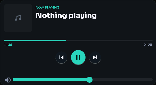 Spotify player card, 4 columns by 3 rows