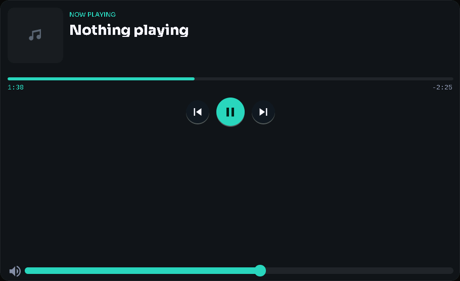 Spotify player card, 6 columns by 5 rows