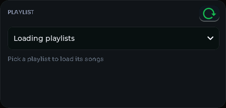 Spotify playlists card, 3 columns by 2 rows