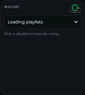 Spotify playlists card, 2 columns by 3 rows