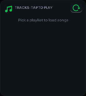 Spotify songs card, 2 columns by 3 rows