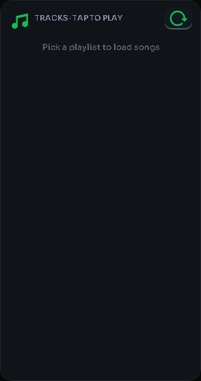 Spotify songs card, 2 columns by 5 rows