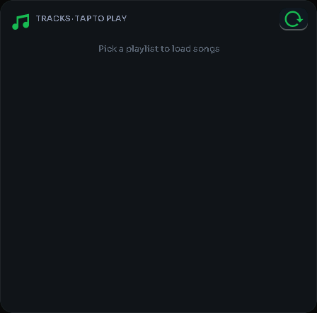 Spotify songs card, 3 columns by 4 rows