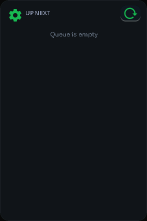 Spotify queue card, 2 columns by 4 rows
