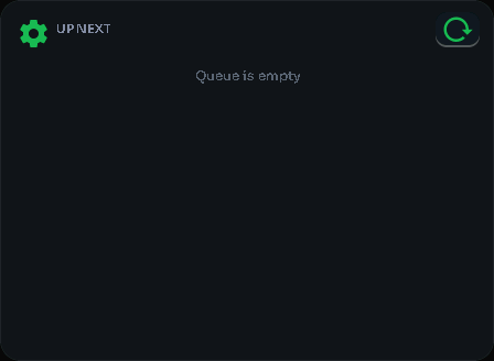 Spotify queue card, 3 columns by 3 rows