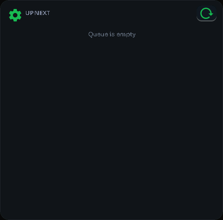 Spotify queue card, 3 columns by 4 rows