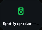 Spotify speaker — single tile card, 1 columns by 1 rows