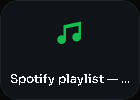 Spotify playlist — single button card, 1 columns by 1 rows