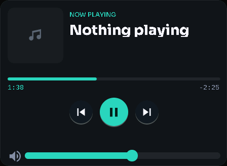 Sonos now-playing card, 3 columns by 3 rows