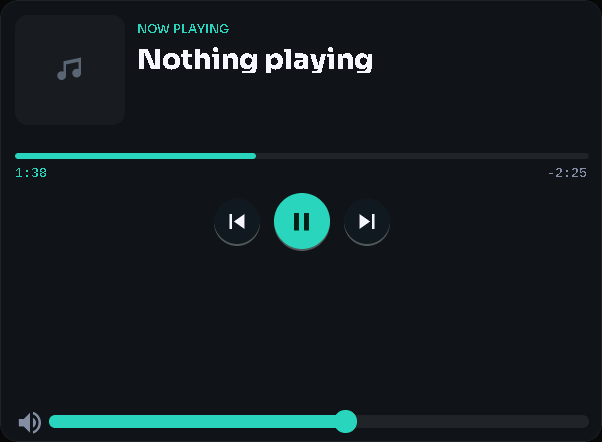 Sonos now-playing card, 4 columns by 4 rows