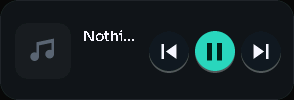 Media player card, 2 columns by 1 rows