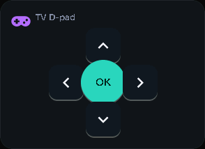 TV D-pad card, 2 columns by 2 rows