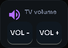 TV volume card, 1 columns by 1 rows