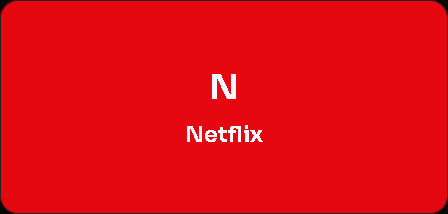 TV app / input — launcher card, 3 columns by 2 rows