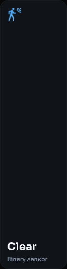 Binary sensor card, 1 columns by 5 rows