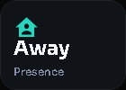 Presence card, 1 columns by 1 rows